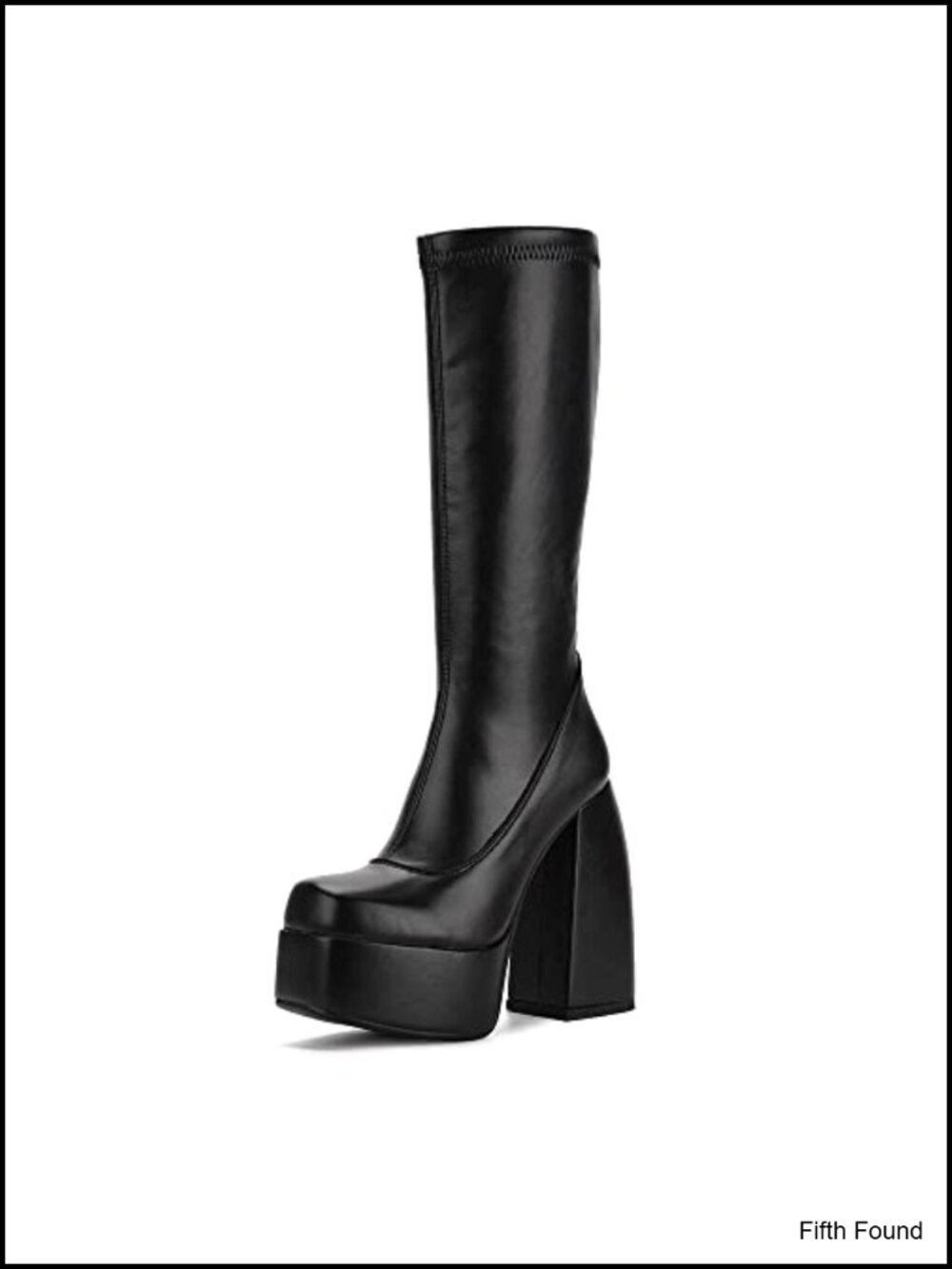 Women's Mid Calf Knee High Platform Boots High Heel Combat Punk Shoes